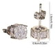 thumbnail image 3 of HomeKingdee Four-Claw Round Zircon Ear Studs - Synthetic Diamond Jewelry for Women Wedding Party Gift, 3 of 9