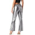 thumbnail image 3 of INSPIRAR CHIC Conjunto de disco para pantalones de pierna ancha metálicos con cordón para mujer, 3 of 6