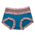 thumbnail image 4 of Panties for Women,Plus Size High Waist Panties with Elegant Lace Comfortable Solid Color Briefs,Womens Underwear,D,2XL, 4 of 4