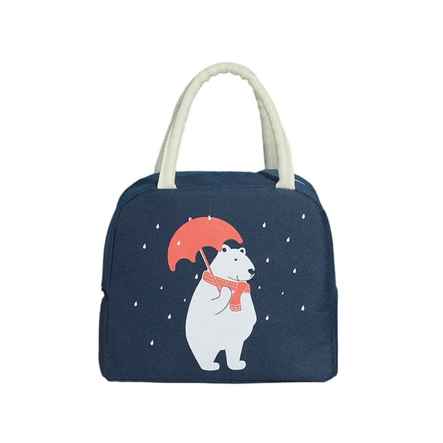 keepw Polyester Stylish For Home And Office - Large Capacity Large Capacity Design Lunch Bags For Women Table navy blue 1 1Set