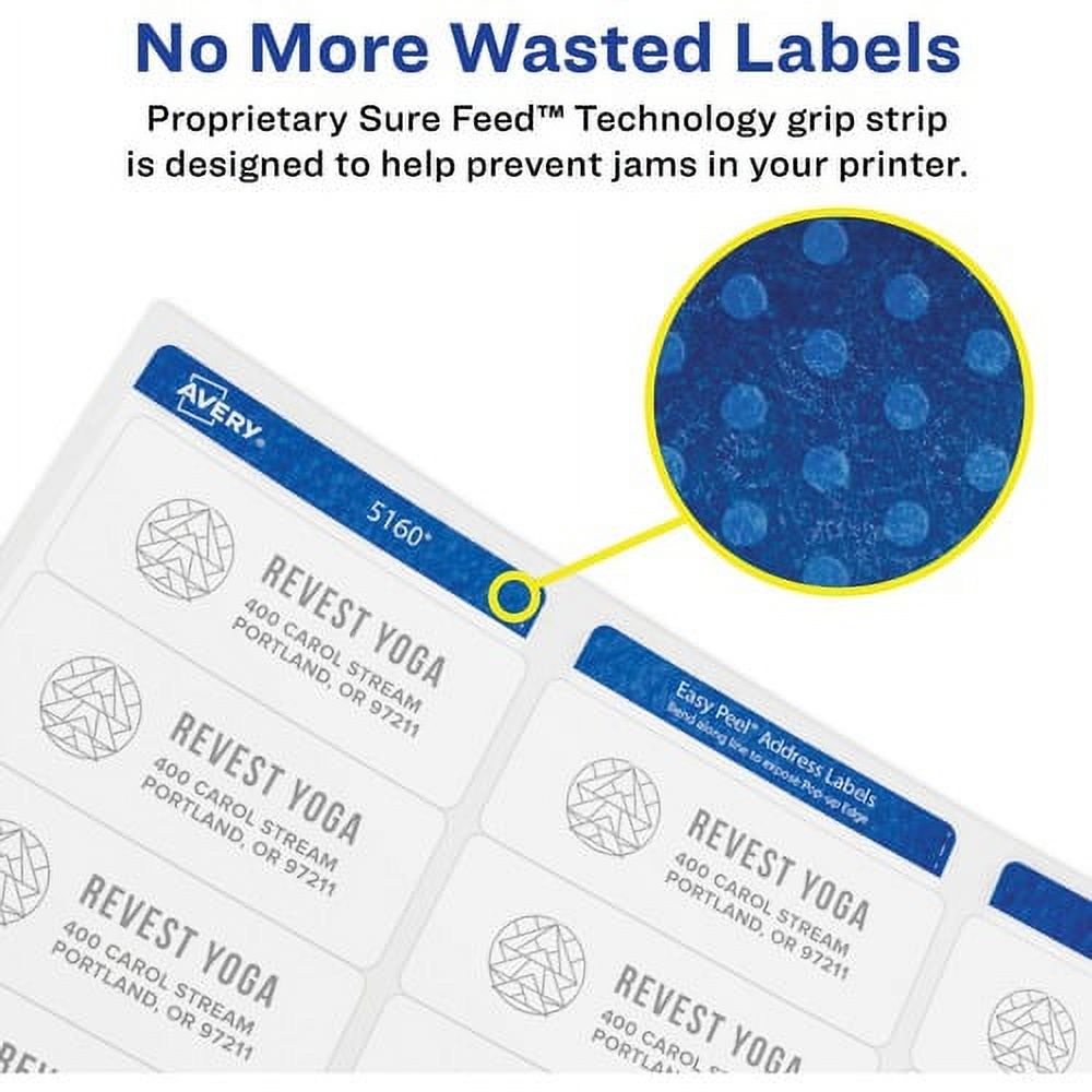 Avery Round Labels, Laser Printers,1-2/3 Permanent Adhesive - 1.67" Diameter - Round - Laser - White - Paper - 24 / Sheet - 25 Total Sheets - 600 Total Label(s) - 600 / Pack