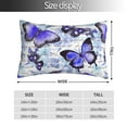 thumbnail image 2 of Fotbe Butterflies Funda de Almohada Decorativa Estilo Occidental, Lujo en Algodón, Fundas para Almohadas King, Cojín Estampado para Decoración del Hogar-20"x30", 2 of 6