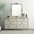 thumbnail image 2 of Mantalia Solid Wood 8-Drawer Dresser and Mirror with Metal Frame, Champagne, 2 of 8