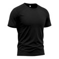 thumbnail image 6 of Men Summer Outdoor Sports Leisure Fitness Round Neck Short Sleeve T Shirt Running Athletic T-Shirts Short Sleeve Gym Tops L Black Men's Short Sleeved T Shirt, 6 of 9