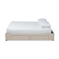 thumbnail image 4 of Baxton Studio Leni Modern and Contemporary Beige Fabric Upholstered 4-Drawer Queen Size Platform Storage Bed Frame, 4 of 10