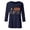 A-Navy272, variant on XIAONU Patriotic American Flag Graphic Three-Quarter Sleeve T-Shirt for Women Casual Holiday Event Everyday Longer-Length Tee