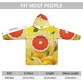 thumbnail image 3 of Summer Lemon,Women's Oversized Wearable Blanket Hoodie, Blanket Sweatshirt,Flannel Pullover Blanket, 3 of 9