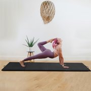 FDW 4'x10'x2 New Folding Panel Gymnastics Mat, Perfect for Indoor/Outdoor Exercise(Black)