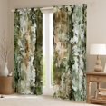 thumbnail image 2 of Vintage Bark Curtains 2 Panels,42"x90",Abstract Texture 30%-50% Blackout Curtains,Chic Botanical Window Curtains & Drapes,Rustic Farmhouse Country Decor Darkening Curtains, 2 of 5