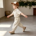 thumbnail image 6 of 6-12 Months Toddler Boys Joggers Pants Elastic Waist Sweatpants Kids Baby Soft Running Athletic Trousers Boys Baggy Sweatpants Beige Pants, 6 of 7