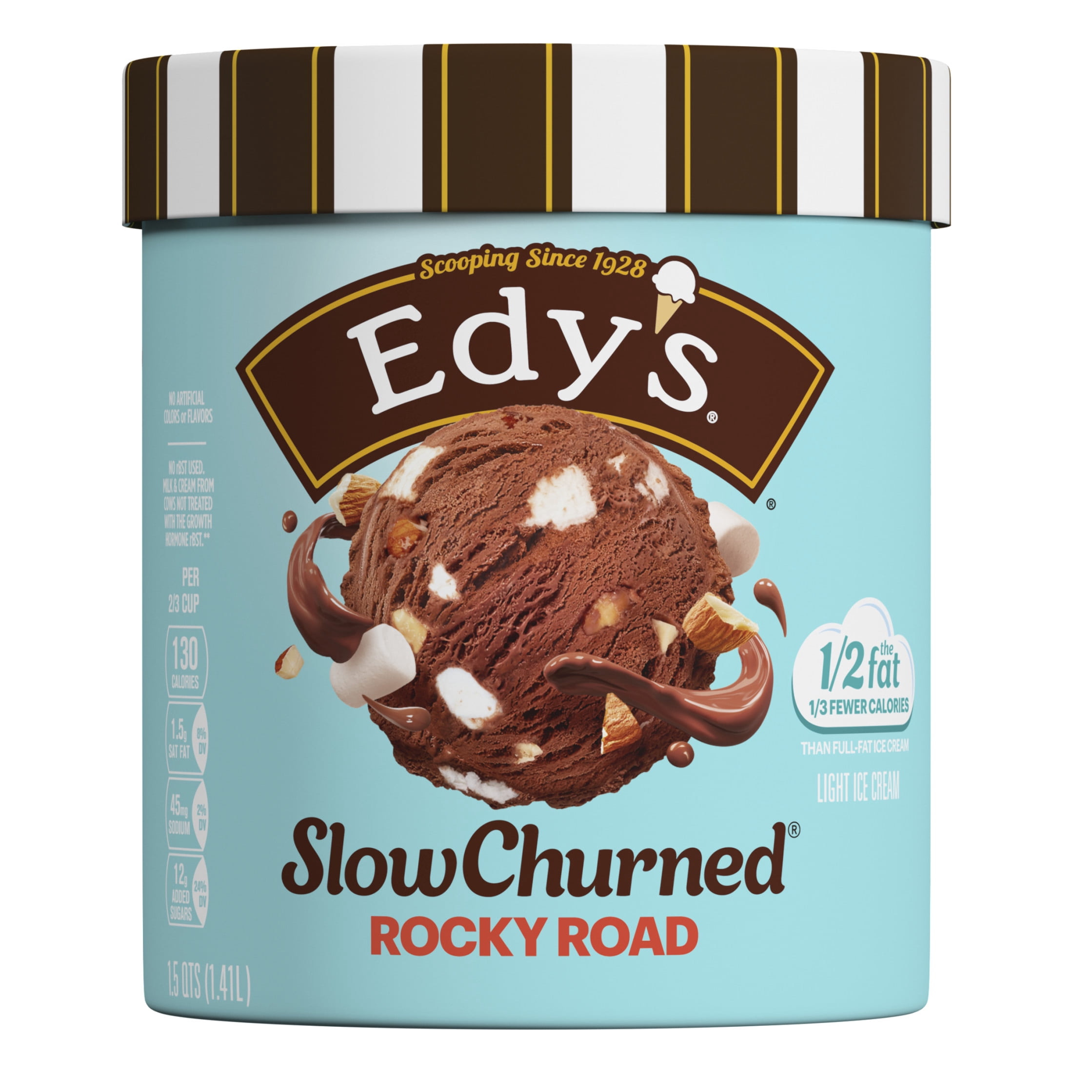 Edy's/Dreyer's Slow Churned Rocky Road Light Ice Cream, 1.5 Qt
