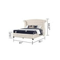 thumbnail image 4 of Sophia Crystal Tufted 4PC King Bedroom Set in Cream made with Wood, 4 of 30