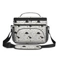 thumbnail image 2 of Dinosaur and Leaf Off White Pattern Insulated Lunch Box for Women Men, Medium Leakproof Cooler Bag with Adjustable Strap, 10"x6.7"x8", 2 of 6