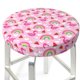 thumbnail image 3 of Disketp Cute Flamingo Funda Redonda para Taburete, Funda de Cojín para Silla de Bar Suave y Elástica-14 inch, 3 of 7
