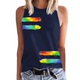 thumbnail image 2 of Tittly Vest for Women Tank Tops Tank Tops For Women Crew Neck Sleeveless Tie Dye Shirt Casual Summer Solid Color Vest Tops for Women Womens Tops Navy M, 2 of 4