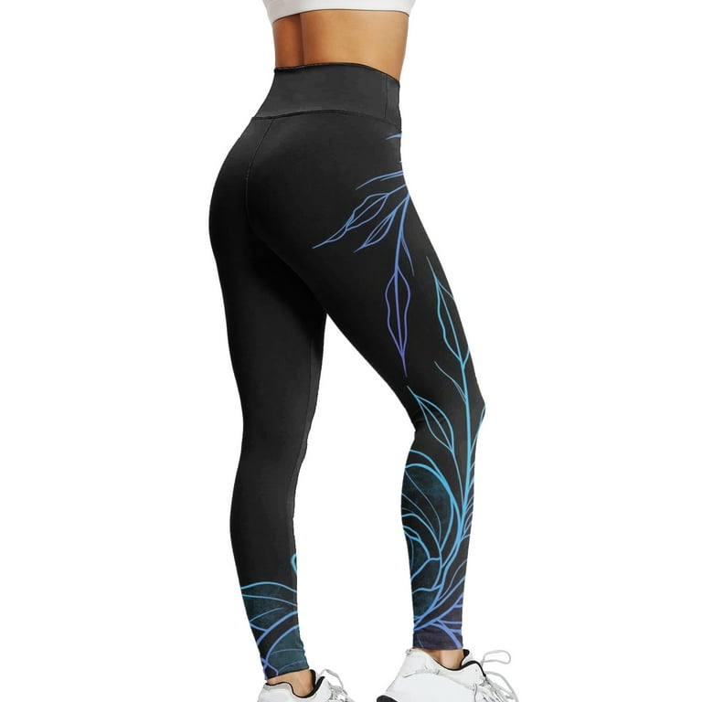 EHQJNJ Leather Leggings Yoga Pants Plus Size for Women 2024 Women Printed  Trouser Pant Leggings High Waist Workout Running Sports Tights Lift Yoga