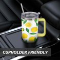 thumbnail image 7 of 40 oz Tumbler Lemon with Handle Stainless Steel Travel Mug Leak Resistant Mug Car Cup Holder Friendly for Travel Commuting, 7 of 7