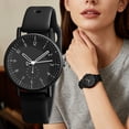 thumbnail image 3 of Women's Minimalist Quartz Watch, Pink Silicone Strap, Cute Round Dial, Arabic Numerals, for Daily & Formal Wear, Ideal Gift, 3 of 13