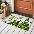 thumbnail image 5 of Rectangle Area Rug 2x3ft, St. Patrick's Day Shamrock Retro Linen Non-Shedding Washable Area Rug, Farmhouse Gnome Non Slip Low-Profile Rugs for Living Room, Bedroom Dining Room, 5 of 9