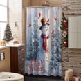 thumbnail image 3 of Merry Christmas Bathroom Shower Curtain Winter Snowman Snowflakes Cardinal Xmas Tree Waterproof Washable Shower Curtains for Bathtub Bath Decor with Grommets and Hook 54 X 78 Inch, 3 of 8