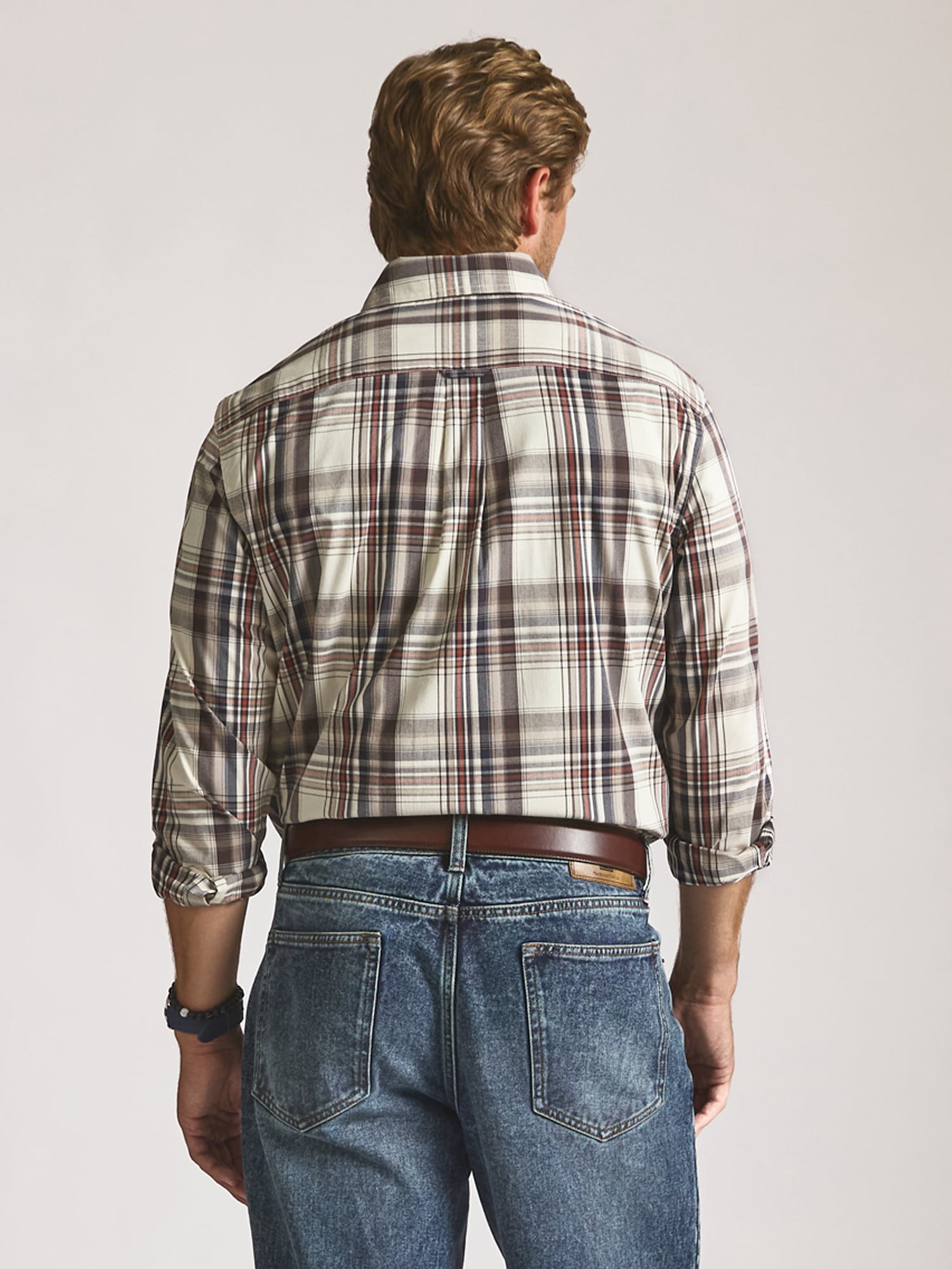 Chaps Men’s and Big Men’s Easy Care Long Sleeve Shirt, Sizes S–2XL