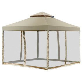 Grand Patio Lawn Pop Up Patio Gazebo With Black Metal Steel Frame