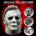 thumbnail image 3 of Michael Myers Máscara, michael Myers Halloween Scary Face Mask, michael Full Face Kills Mask, máscara de cosplay de película de terror, máscara de cabeza completa de látex gris Afortunado Sencillez, 3 of 5