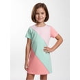 thumbnail image 2 of Kids Youthful Short Sleeve Dress Regular-Fit Round Neck Play Dress for Girls Girls Age 5-13 Basic Design, 2 of 6