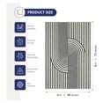 Nuevo Collection Area Rug - -Century Black and White Arch Knot Design ...