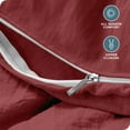 thumbnail image 4 of Bare Home Sandwashed Duvet Cover Set - Ultra-Soft - Premium 1800 Collection - 3 Piece - Queen, Rosewood, 4 of 7
