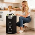 thumbnail image 2 of 82L Foldable Bottle Storage Basket Aluminum Handle Recycling Bin Large Capacity Waste Bottle Organizer Bag for Home Kitchen Use, 2 of 6