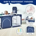 thumbnail image 5 of HioHa Large Baby Playpen, Big Playard with Basketball Hoop, Portable Play Yard Baby Fences with Storage Bag for Infant Toddler, 5 of 7