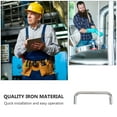 thumbnail image 2 of OUNONA Sturdy Iron Pull Handles for Industry Equipment Use Smooth Surface and Durable 4 Pieces Silver, 2 of 8