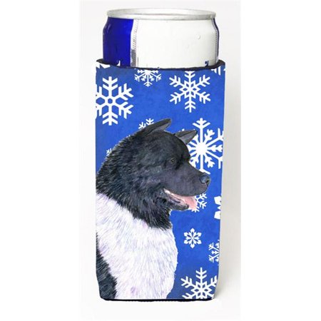 

Akita Winter Snowflakes Holiday Michelob Ultra bottle sleeves For Slim Cans - 12 oz.