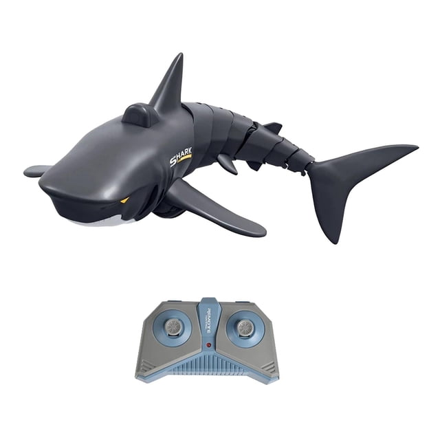 Juguete de tiburón con Control remoto ta simulación, juguete recargable Negro 1 batería Zulema Juguetes RC Shark