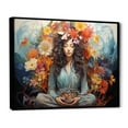 thumbnail image 2 of Designart "Awakening Presence Colorful Meditation" Spiritual Floater Framed Wall Art Living Room, 2 of 7