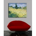 thumbnail image 2 of van Gogh "Landscape with Green Corn" (1889) Canvas Print, 2 of 4