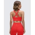 thumbnail image 3 of CRZ YOGA Butterluxe Ruched Longline Sports Bras for Women V Neck Padded Yoga Tank Cross Back, 3 of 6