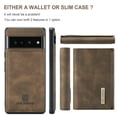 thumbnail image 2 of SaniMore Case for Google Pixel 7 Pro 6.7", PU Leather Case Soft TPU Inner Detachable Magnetic Folding Wallet Card Slots Kickstand Anti-drop Shockproof 360°Protection Case, Coffee, 2 of 10