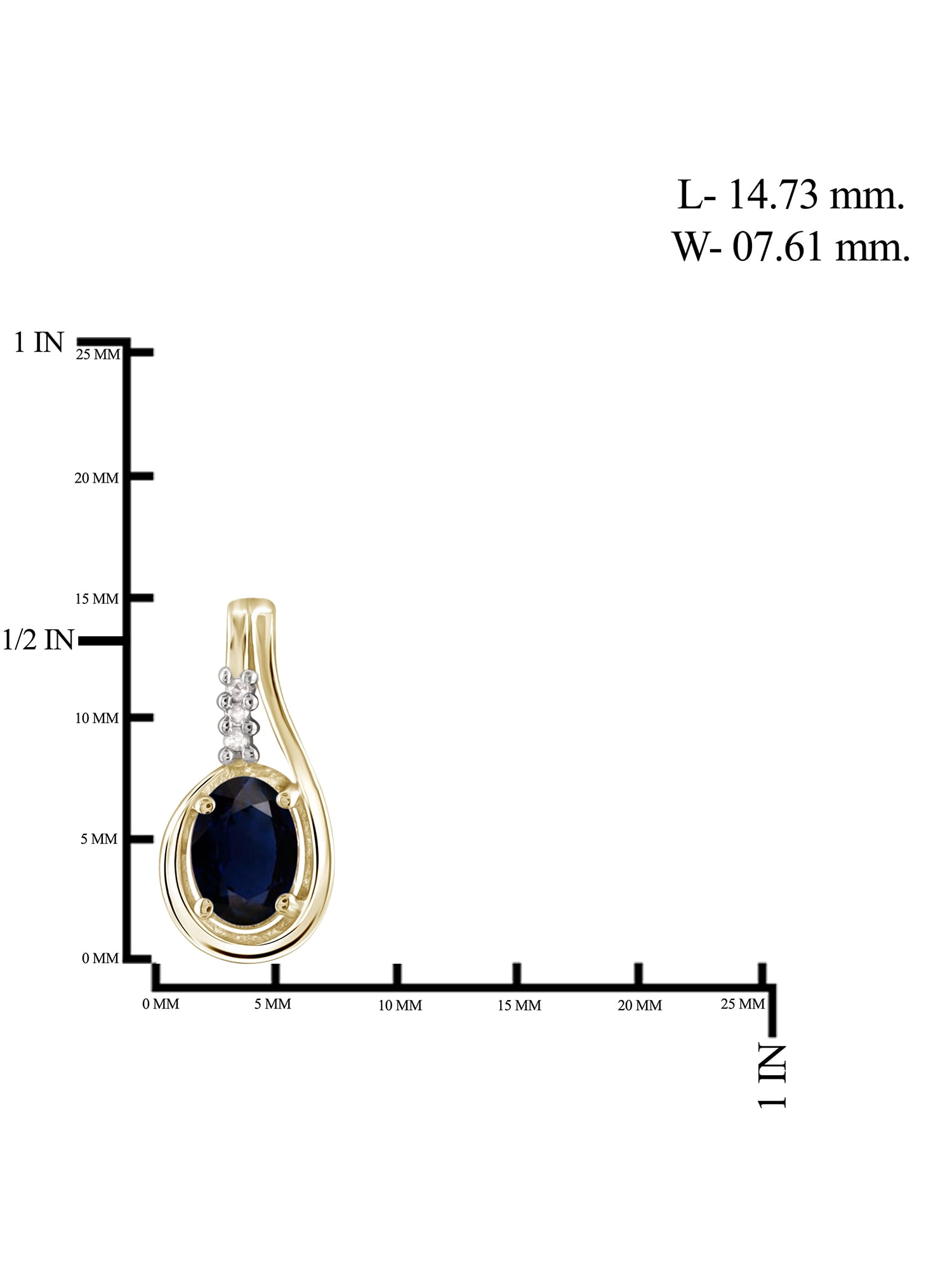 1.34 Carat Sapphire Gemstone and Accent White Diamond Women's Sterling Silver Earrings