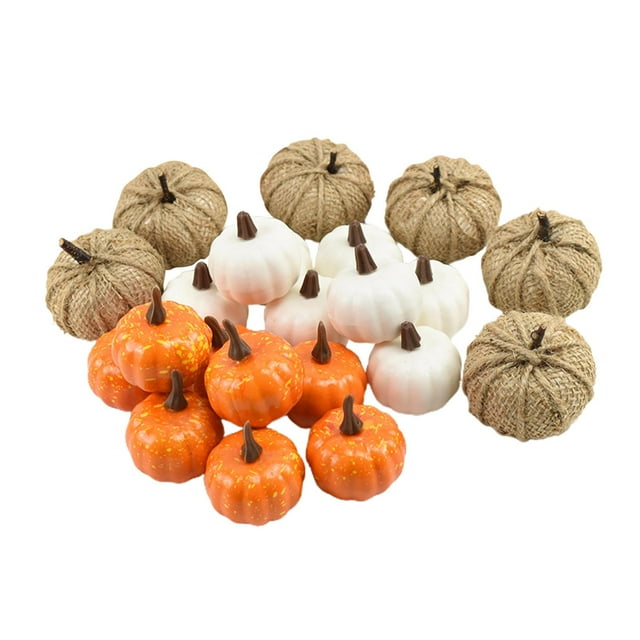 yuksok Citrouilles Artificielles Rustiques en Mousse de Récolte pour Décorations d'Halloween