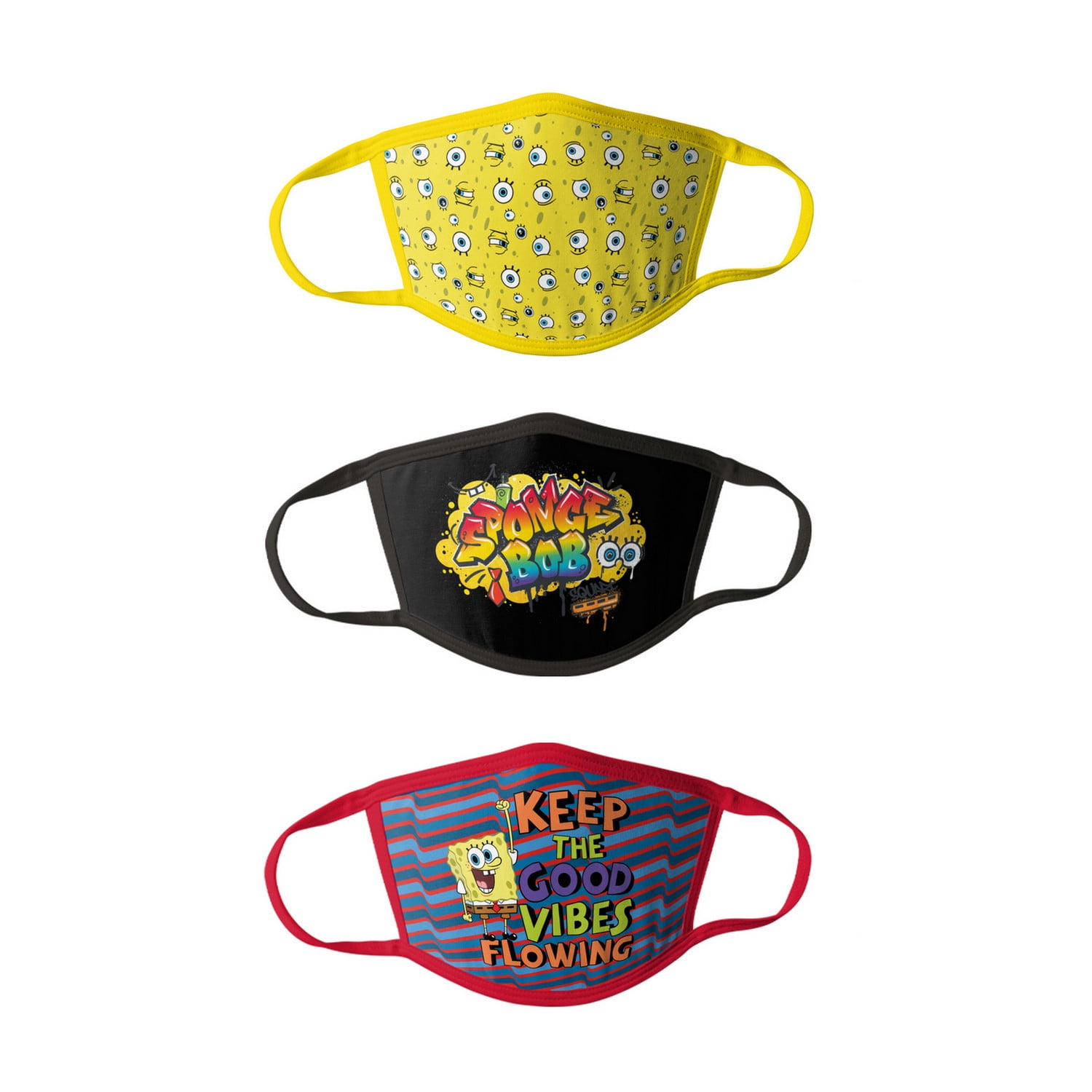 Sponge Bob Kids Face Masks - 6pk