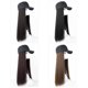 thumbnail image 5 of Peluca de pelo liso para mujer de Worallymy gorra de béisbol para niñas peluca para fiestas viajes Cosplay pelo falso con gorra Worallymy JD735811634, 5 of 7