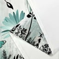 thumbnail image 4 of Rustic Farmhouse Shower Curtain for Bathroom, Farm Teal Daisy Floral Flowers and Butterfly on Country Wooden Bath Curtains, Turquoise Blue Fabric Bathroom Decor Set with Hooks 69x70, 4 of 5