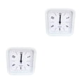 thumbnail image 4 of Despertador Aguja digital Advancent Reloj que no hace tictac Blanco Cuadrado 2Conjunto, 4 of 6