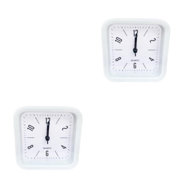 Despertador digital Matsuzay Reloj que no hace tictac Blanco Cuadrado 2Conjunto