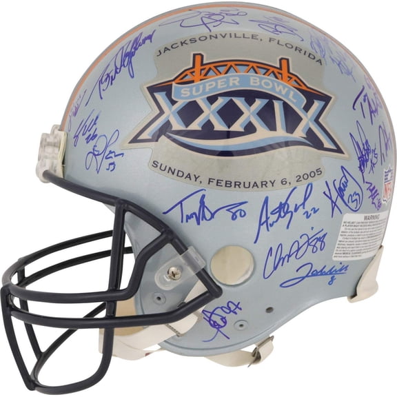 2004 New England Patriots Super Bowl Champs Team Signed Helmet Tom Brady PSA DNA
