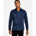 thumbnail image 2 of INC Mens Satin Collared Button-Down Shirt, 2 of 3