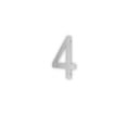 thumbnail image 5 of MSH Modern Stainless Hardware 6 Inch Stainless Steel House Number 4, 5 of 5