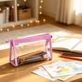 thumbnail image 5 of Linnome Transparent PVC Stationery Bag Waterproof Large Capacity Pencil Pouch - Clear Triangular Teens Pen Bag with Zipper & Loop - Exam Office Travel Makeup Organizer Case, 5 of 6